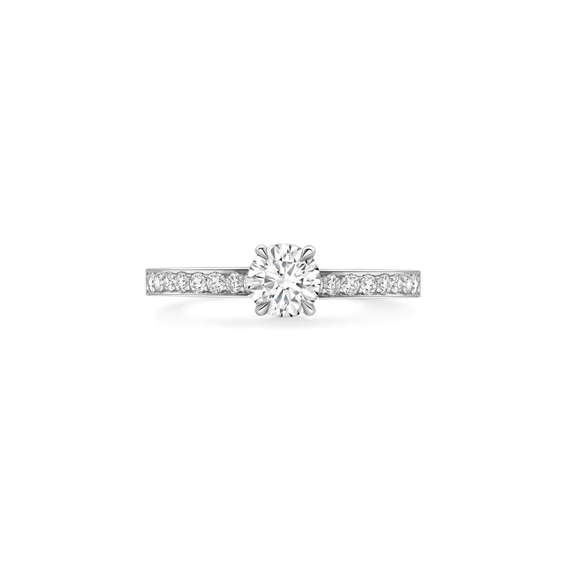 Harmony Round Brilliant Platinum Diamond Ring 1 Carat GVS1