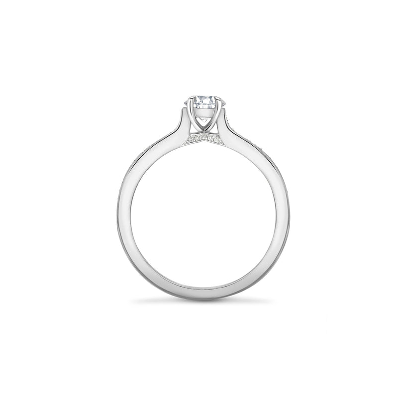 Harmony Round Brilliant Platinum Diamond Ring 1 Carat GVS2