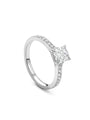 Harmony Cushion Cut Platinum Diamond Engagement Ring
