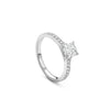Harmony Cushion Cut Platinum Diamond Engagement Ring
