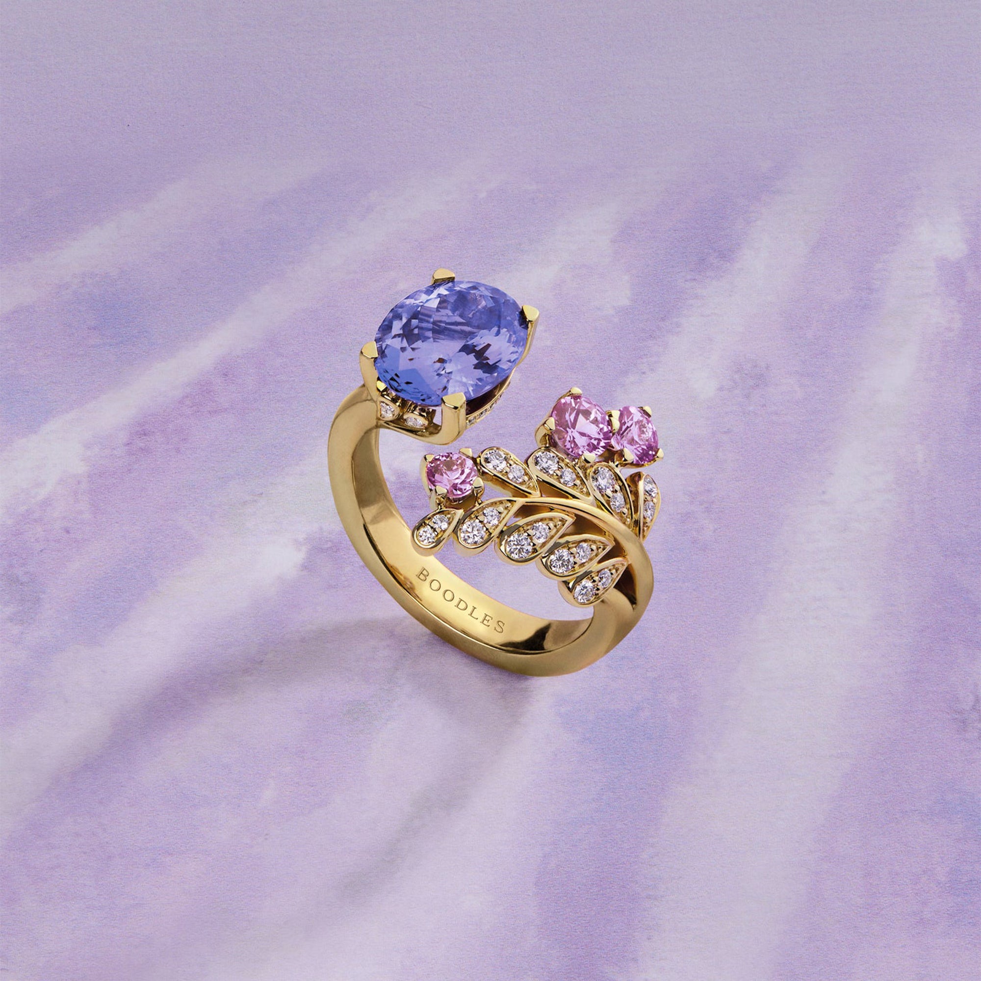 A Family Journey Provence Tanzanite Yellow Gold Ring