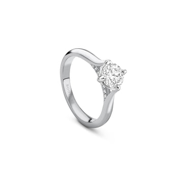 Boodles Brilliance Platinum Diamond Engagement Ring 0.9 Carat GVS1