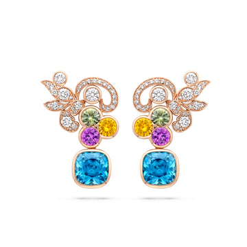 The Palace Collection Royal Damask Blue Zircon Earrings