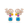 The Palace Collection Royal Damask Blue Zircon Earrings