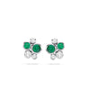 Raindance Cluster Emerald Stud Earrings