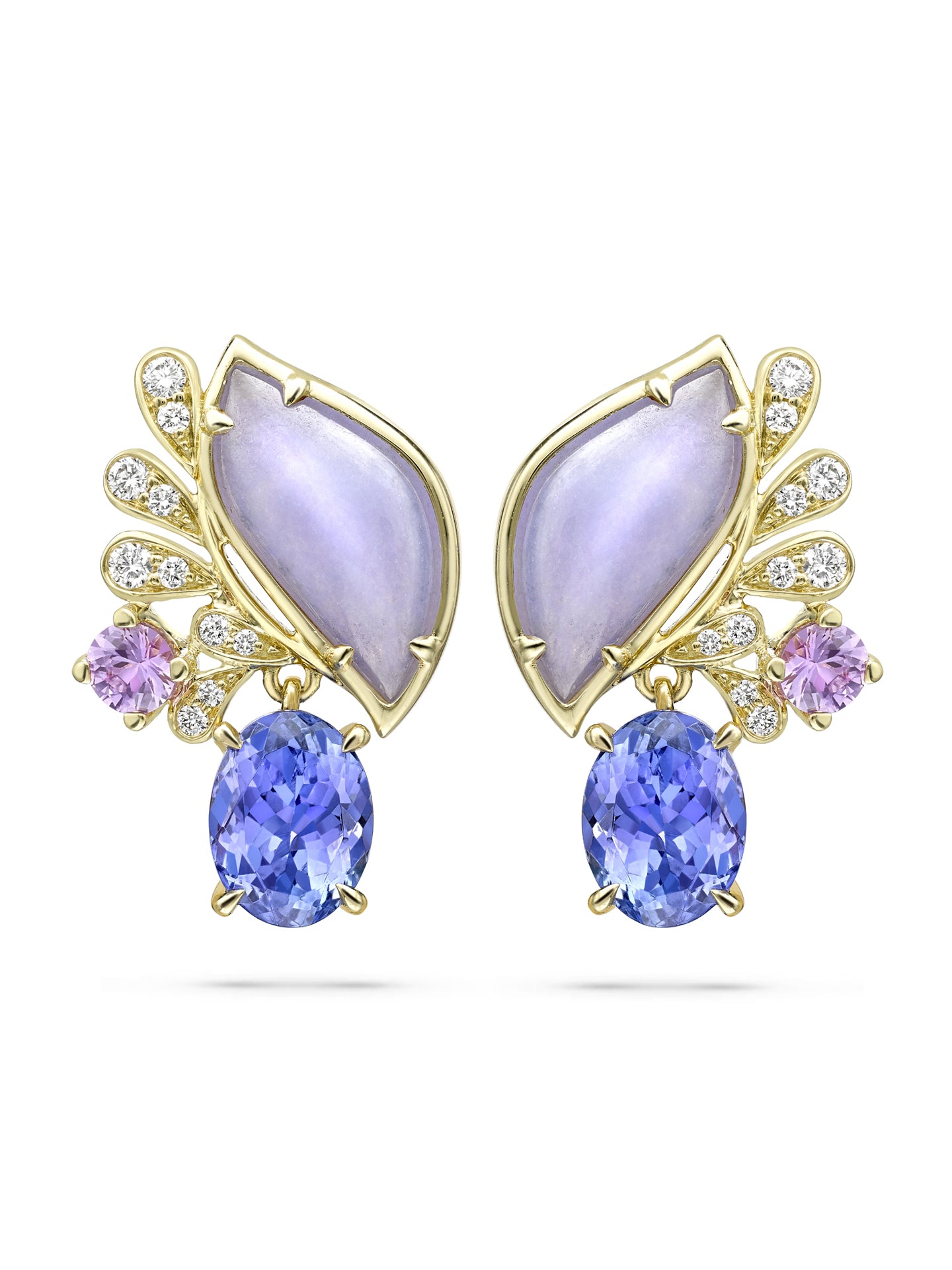 A Family Journey Provence Tanzanite Yellow Gold Earrings