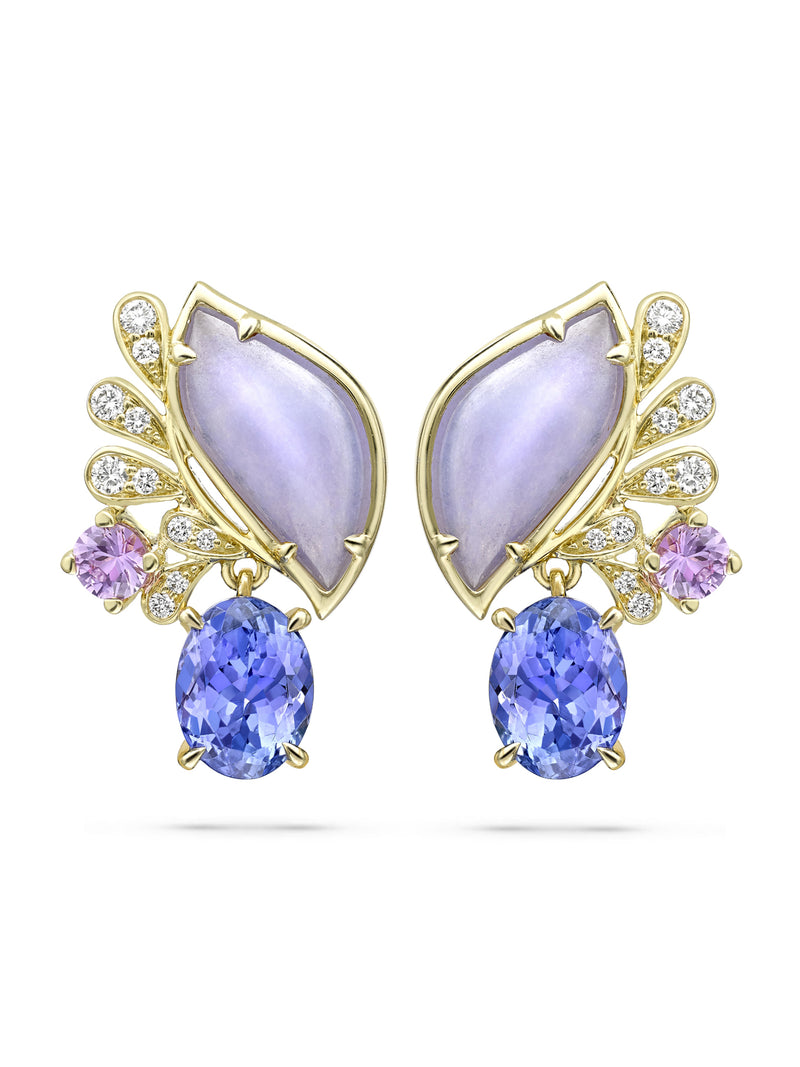A Family Journey Provence Tanzanite Yellow Gold Earrings