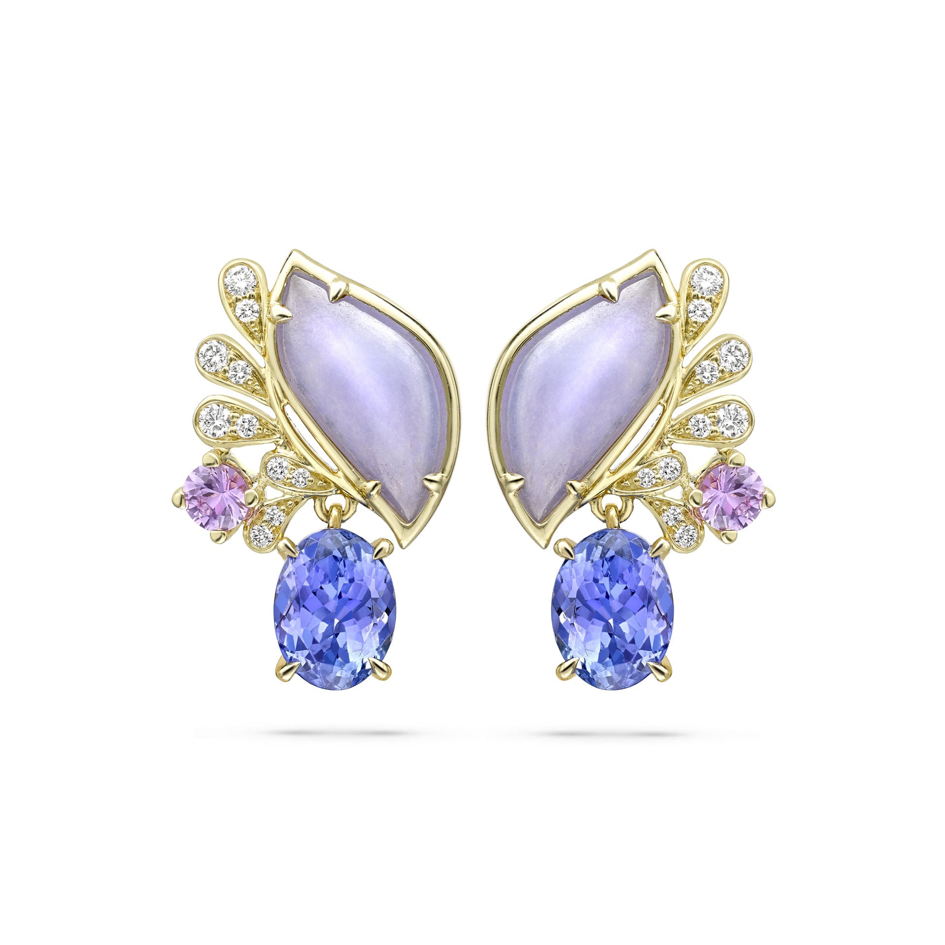 A Family Journey Provence Tanzanite Yellow Gold Earrings