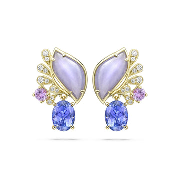 A Family Journey Provence Tanzanite Yellow Gold Earrings