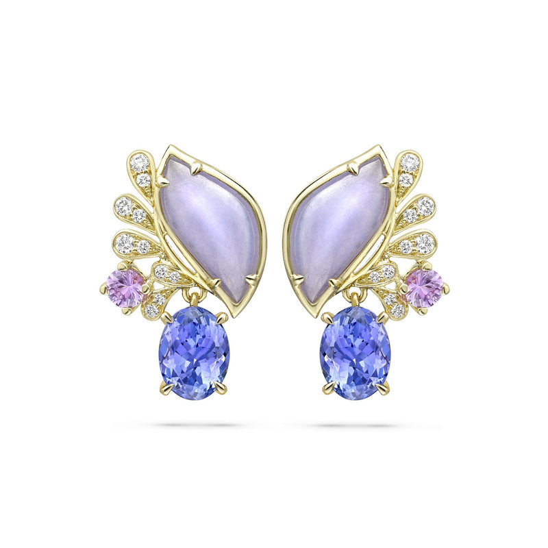 A Family Journey Provence Tanzanite Yellow Gold Earrings
