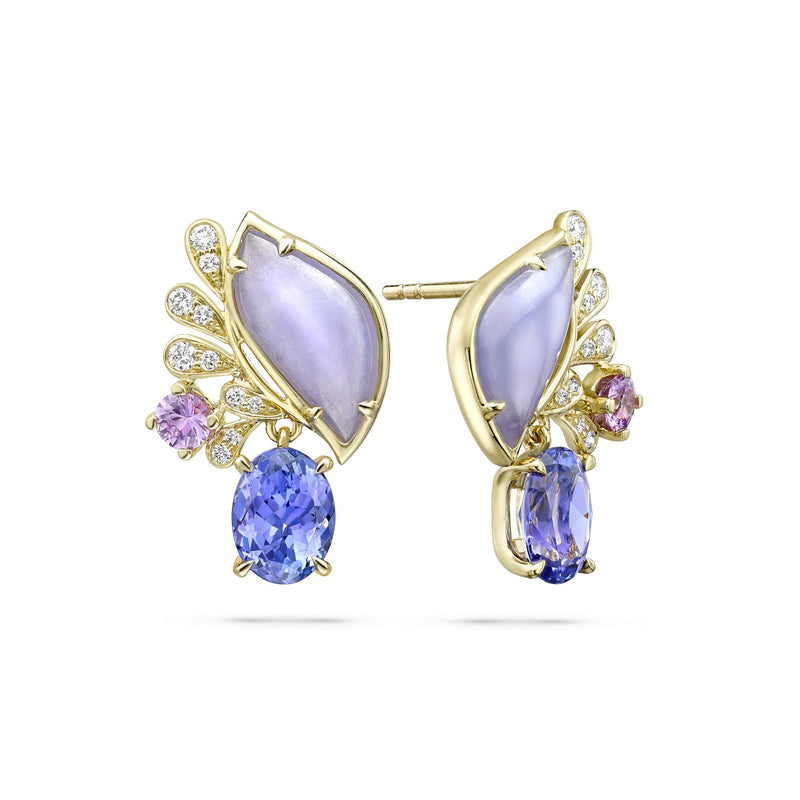 A Family Journey Provence Tanzanite Yellow Gold Earrings