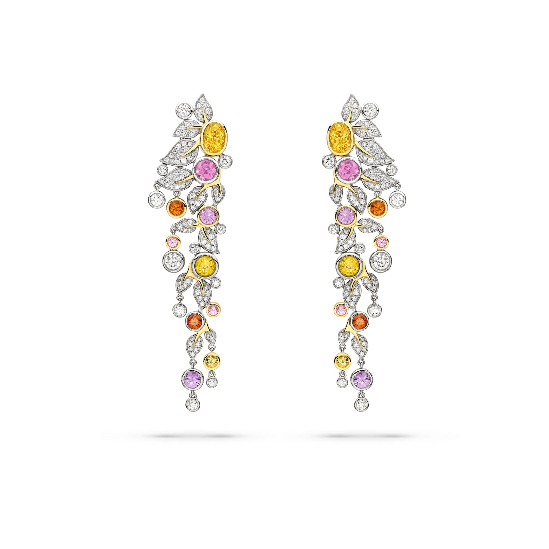 Secret Garden Verdure Sapphire and Diamond Earrings