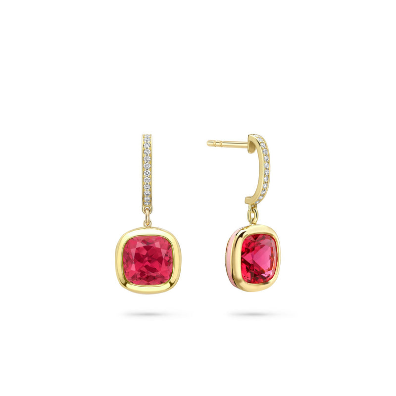 Florentine Dolce Vita Cushion Tourmaline Earrings
