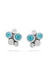 Raindance Paraiba Tourmaline Platinum Cluster Earrings
