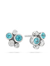 Raindance Paraiba Tourmaline Platinum Cluster Earrings