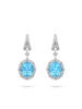 Fifth Avenue Aquamarine and Diamond Platinum Drop Earrings