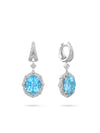 Fifth Avenue Aquamarine and Diamond Platinum Drop Earrings