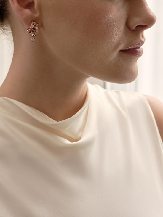 The National Gallery Play of Light Rose Gold Ruby Earrings
