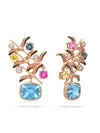 Africa Flamingo Lake Nakuru Aquamarine Rose Gold Earrings
