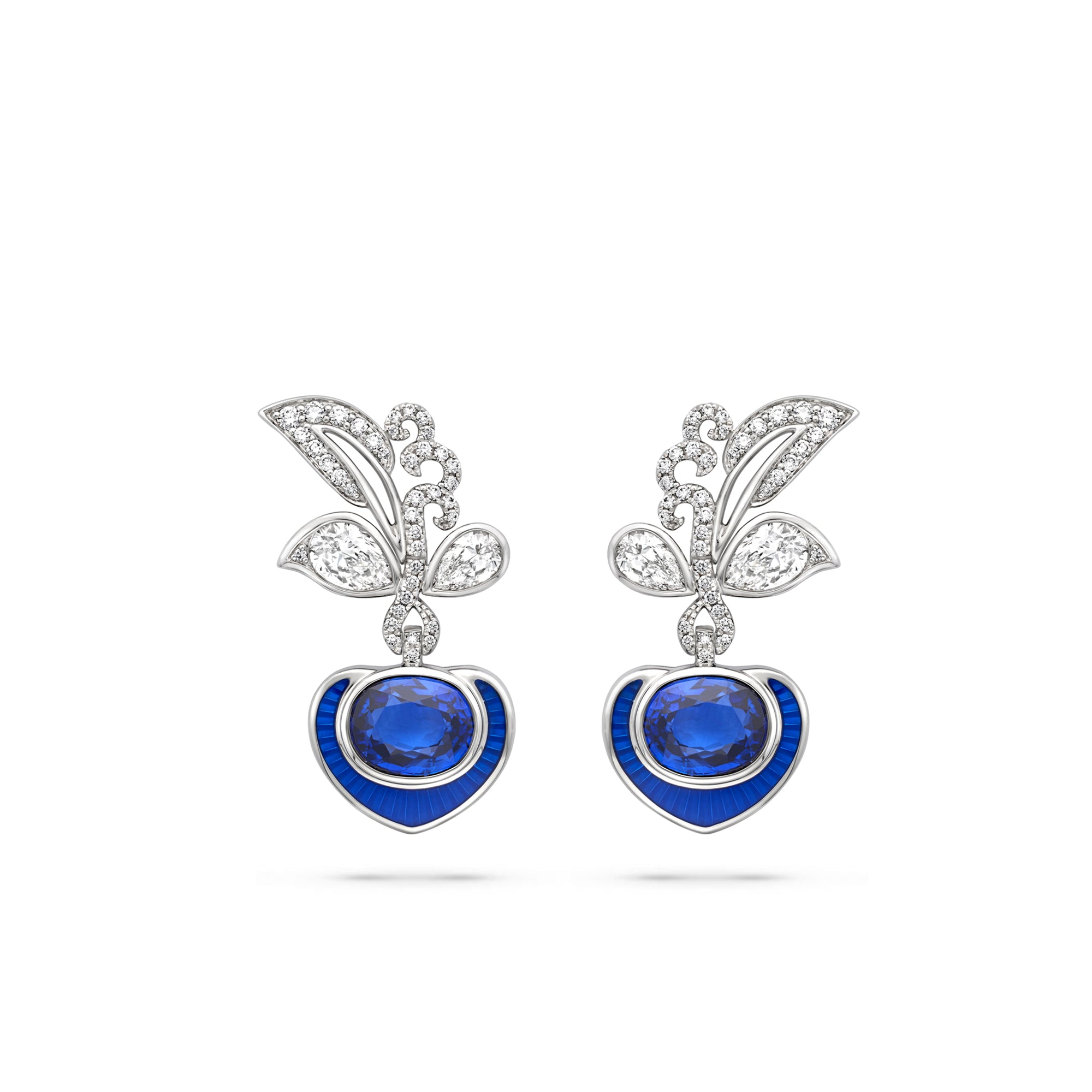 The Palace Collection Royal Porcelain Sapphire Earrings