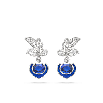 The Palace Collection Royal Porcelain Sapphire Earrings