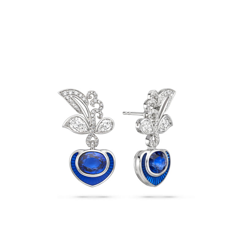 The Palace Collection Royal Porcelain Sapphire Earrings