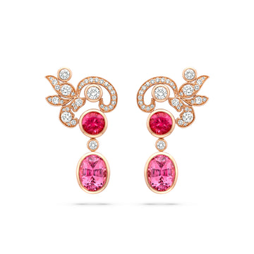 The Palace Collection Royal Damask Garnet Earrings