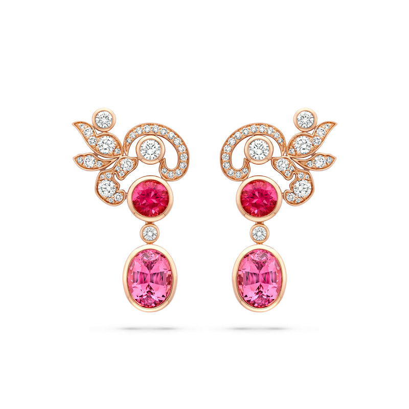 The Palace Collection Royal Damask Garnet Earrings