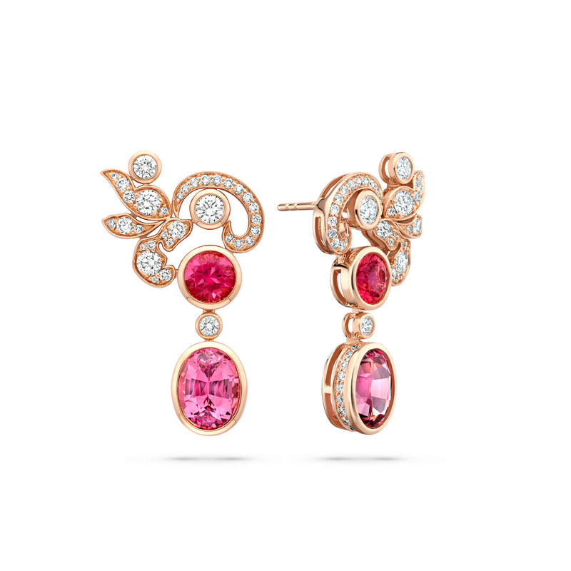 The Palace Collection Royal Damask Garnet Earrings