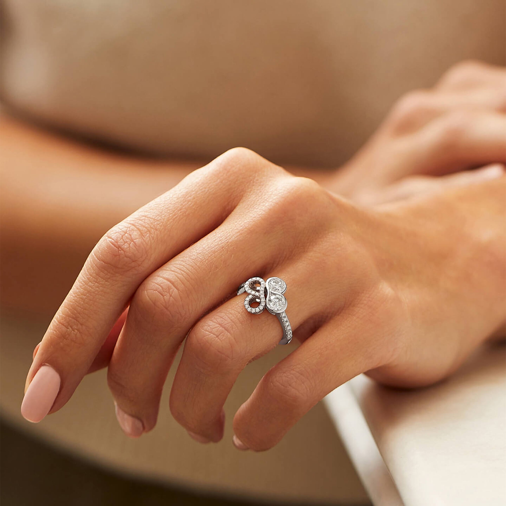 Be Boodles Motif White Gold Diamond Ring