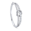The Knot White Gold Diamond Large Bangle
