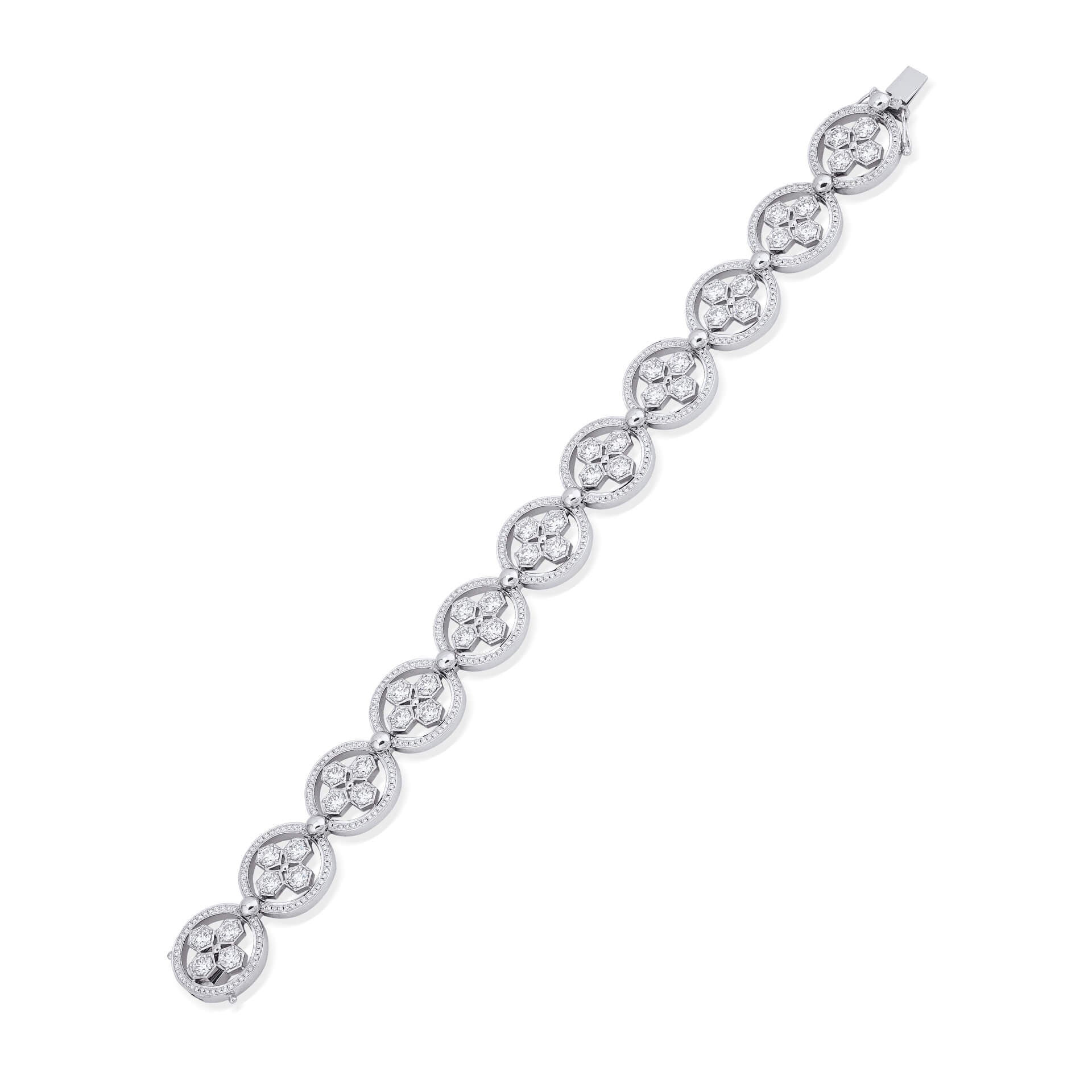 Circus Diamond Circle Motif Diamond Bracelet
