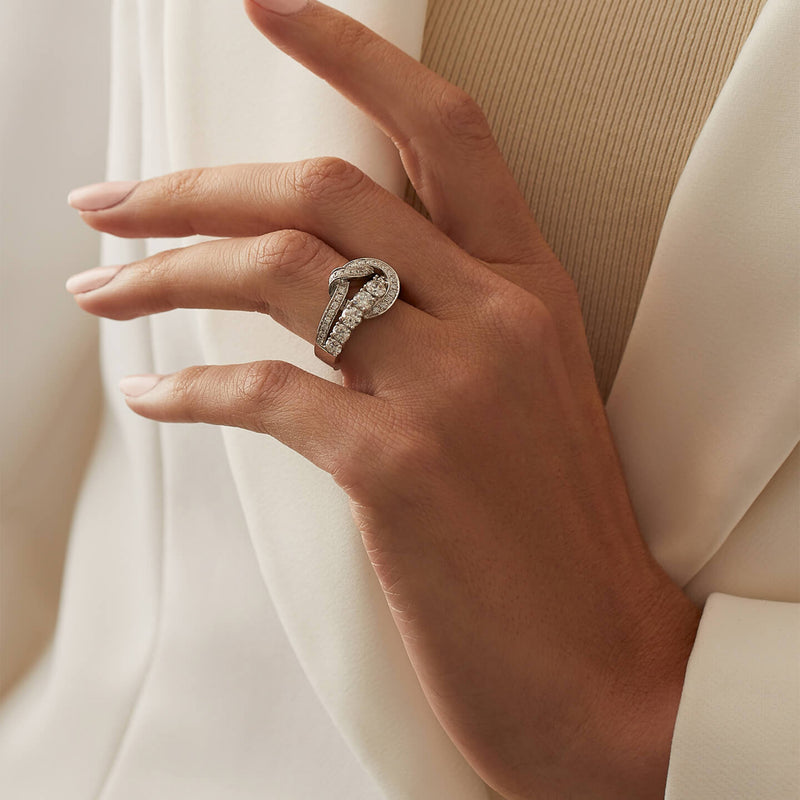 The Knot Large Yellow Gold Diamond Ring | Boodles