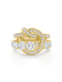 The Knot Large Yellow Gold Diamond Ring