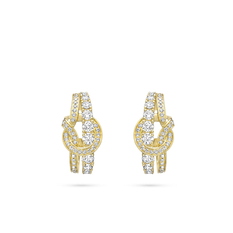 The Knot Yellow Gold Diamond Earrings