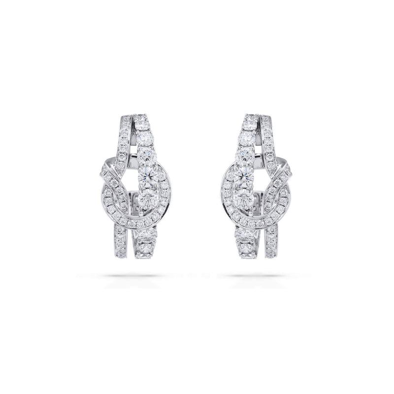 The Knot White Gold Diamond Earrings