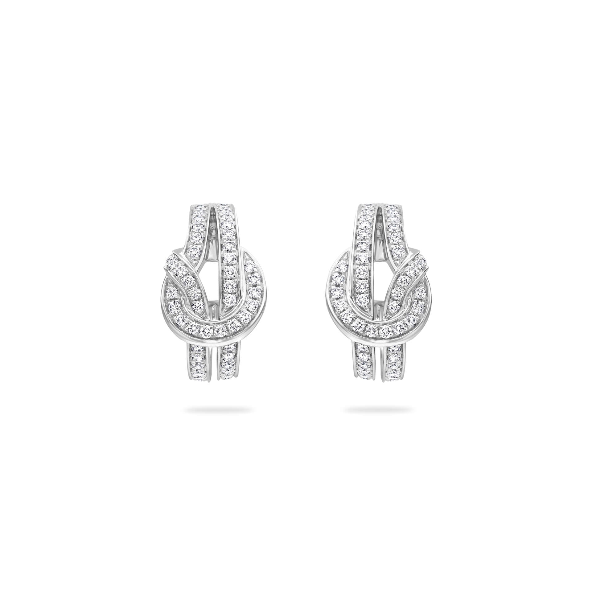 The Knot White Gold Diamond Earrings