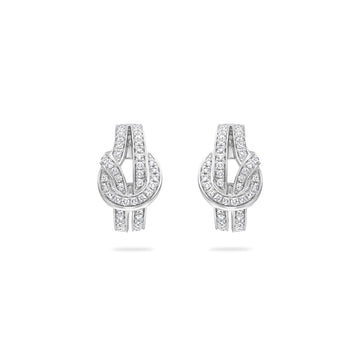The Knot White Gold Diamond Earrings
