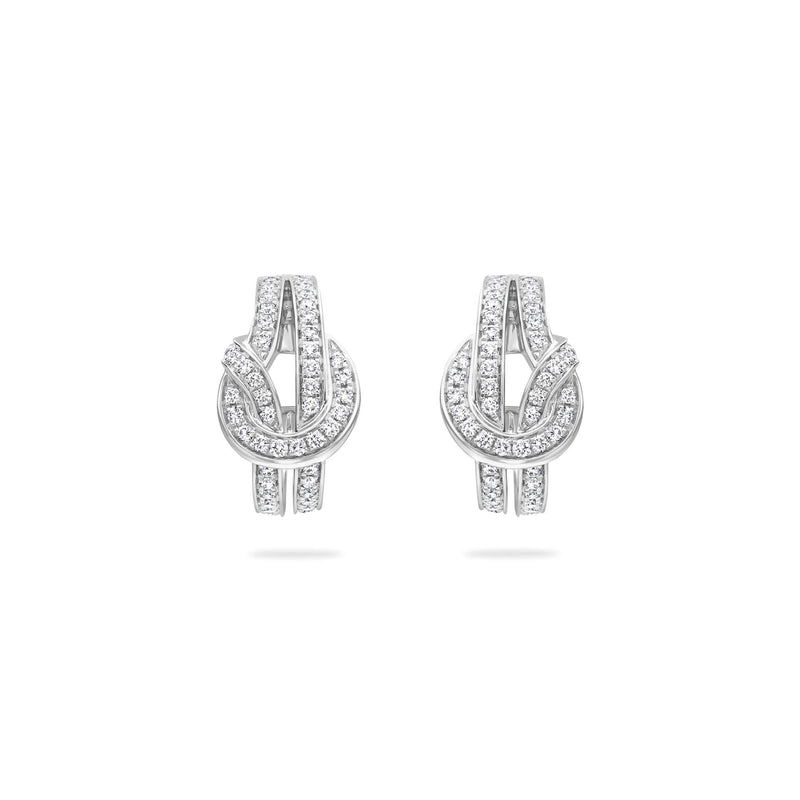 The Knot White Gold Diamond Earrings