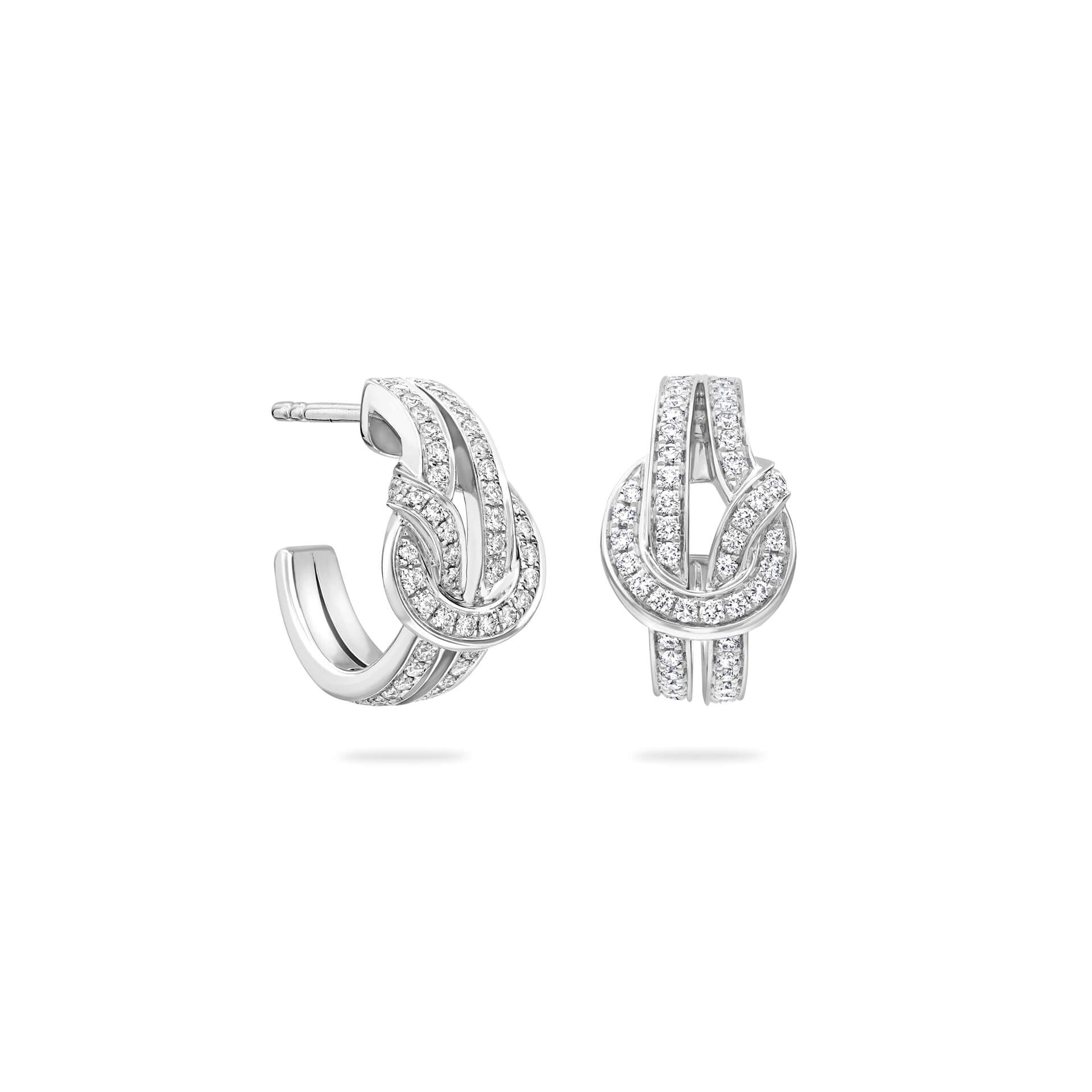 The Knot White Gold Diamond Earrings