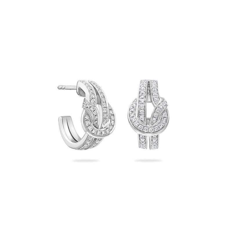 The Knot White Gold Diamond Earrings