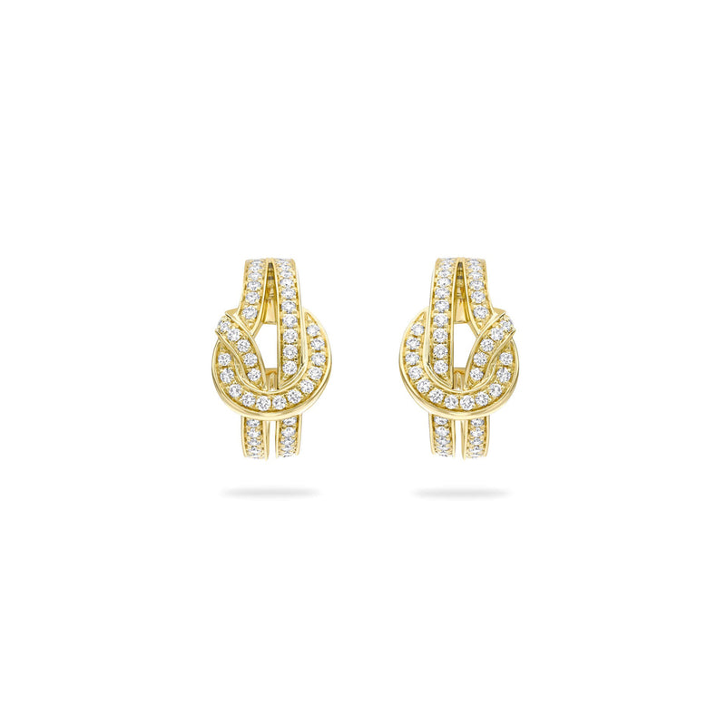 The Knot Yellow Gold Diamond Earrings