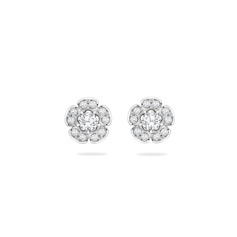 Secret Garden Walled Garden Diamond Stud Platinum Earrings