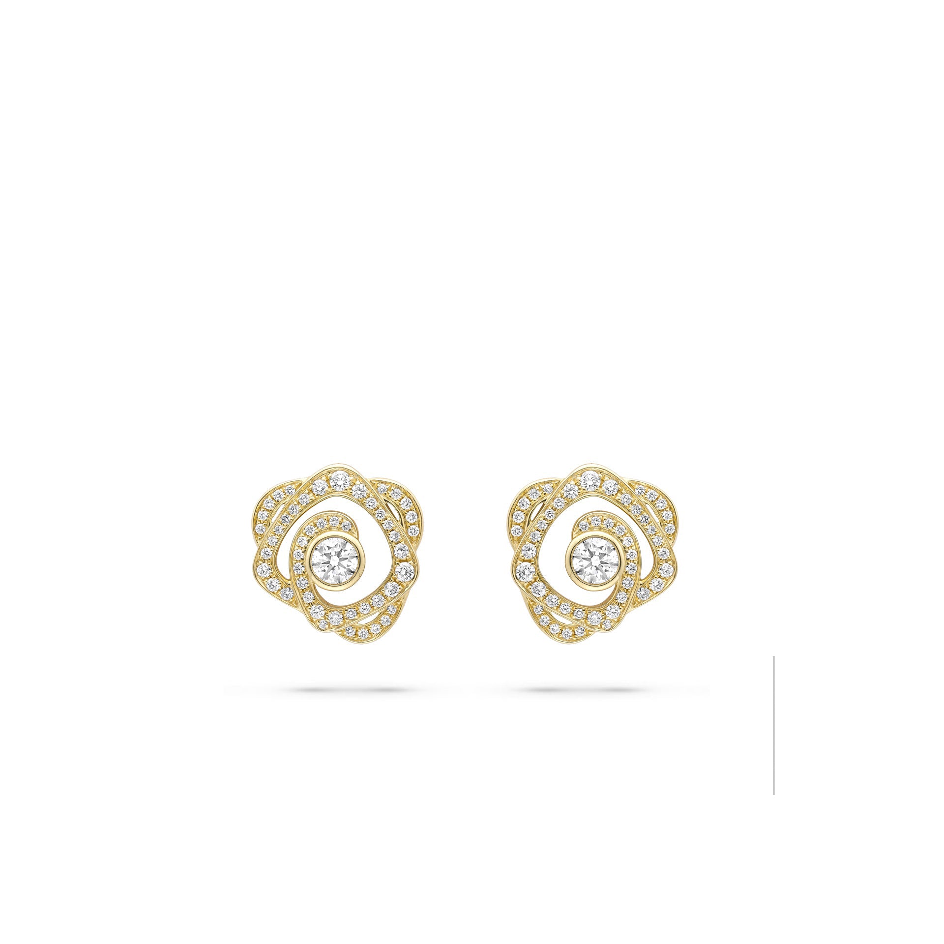 Maymay Rose Large Yellow Gold Diamond Earrings
