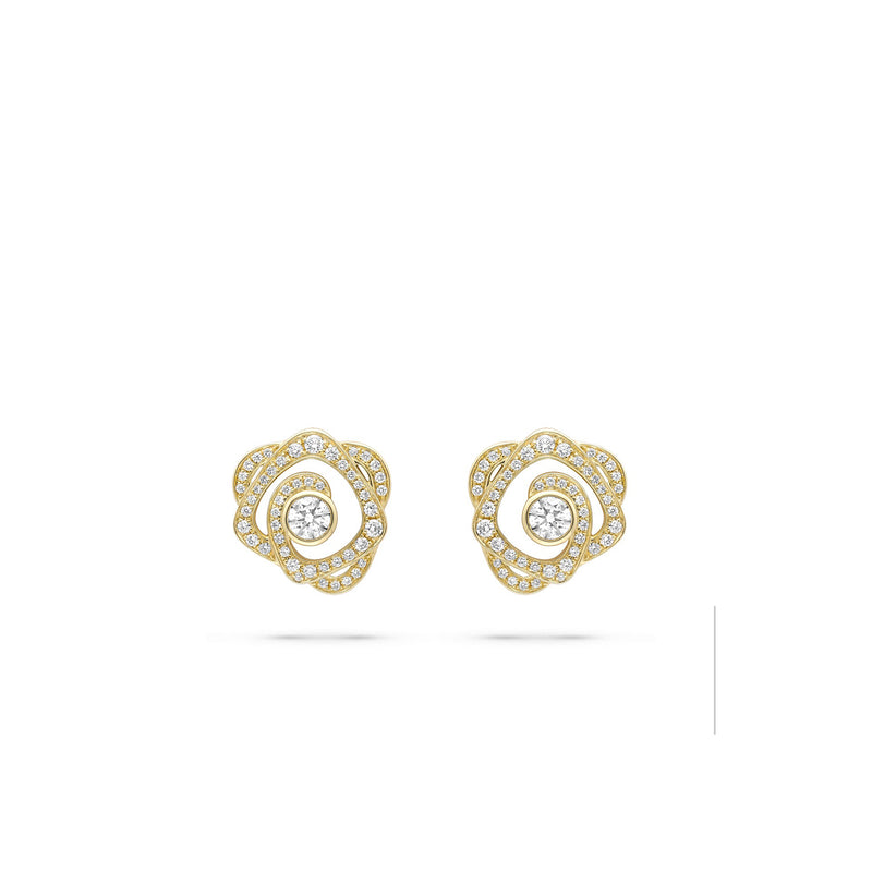 Maymay Rose Large Yellow Gold Diamond Earrings