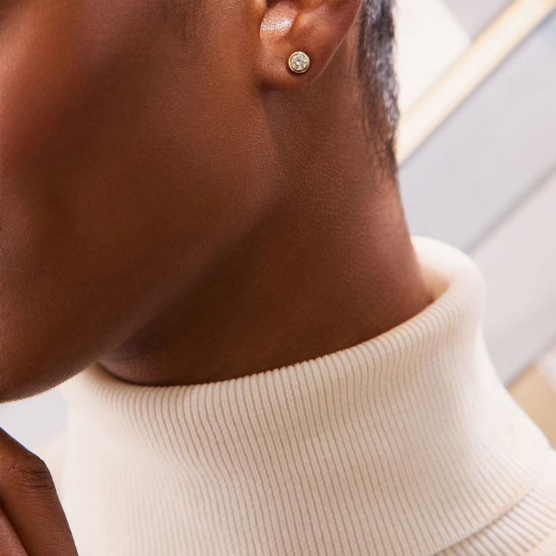 Beach Yellow Gold Detachable Diamond Drop Earrings