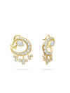 Lucky Yellow Gold Diamond Horseshoe Splash Earrings