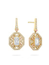 Fifth Avenue Ashoka Diamond Yellow Gold Earrings