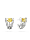 Peace of Mined Yellow Diamond Platinum Earrings