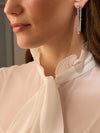 The National Gallery Play of Light Platinum Drop Earrings